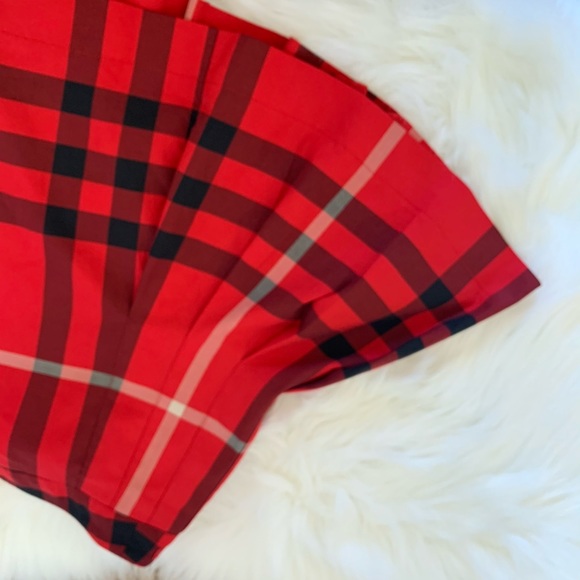 BURBERRY Red Plaid Nova Check Wrap Skirt Size 10 - Picture 10 of 10